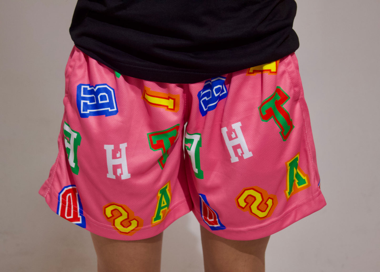 Pink Mesh Shorts