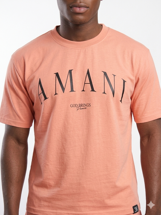 God Peace Tee Peach